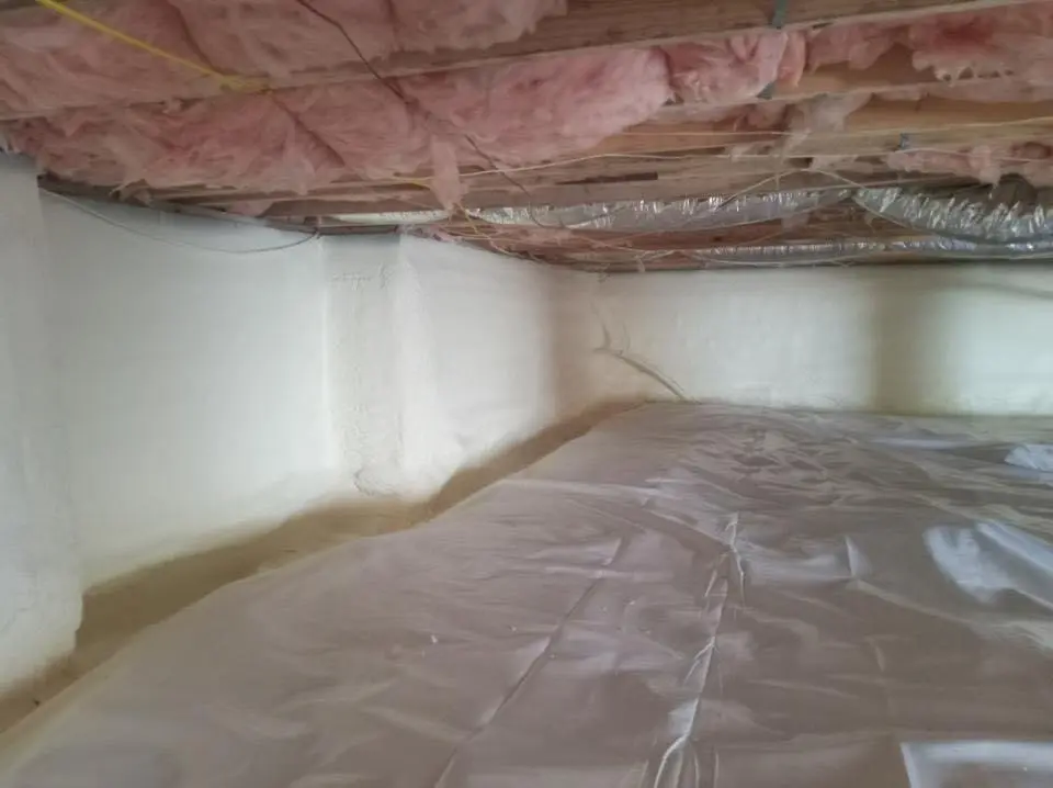 Crawl space encapsulation with closed-cell spray foam for Attic Insulation in San Leandro